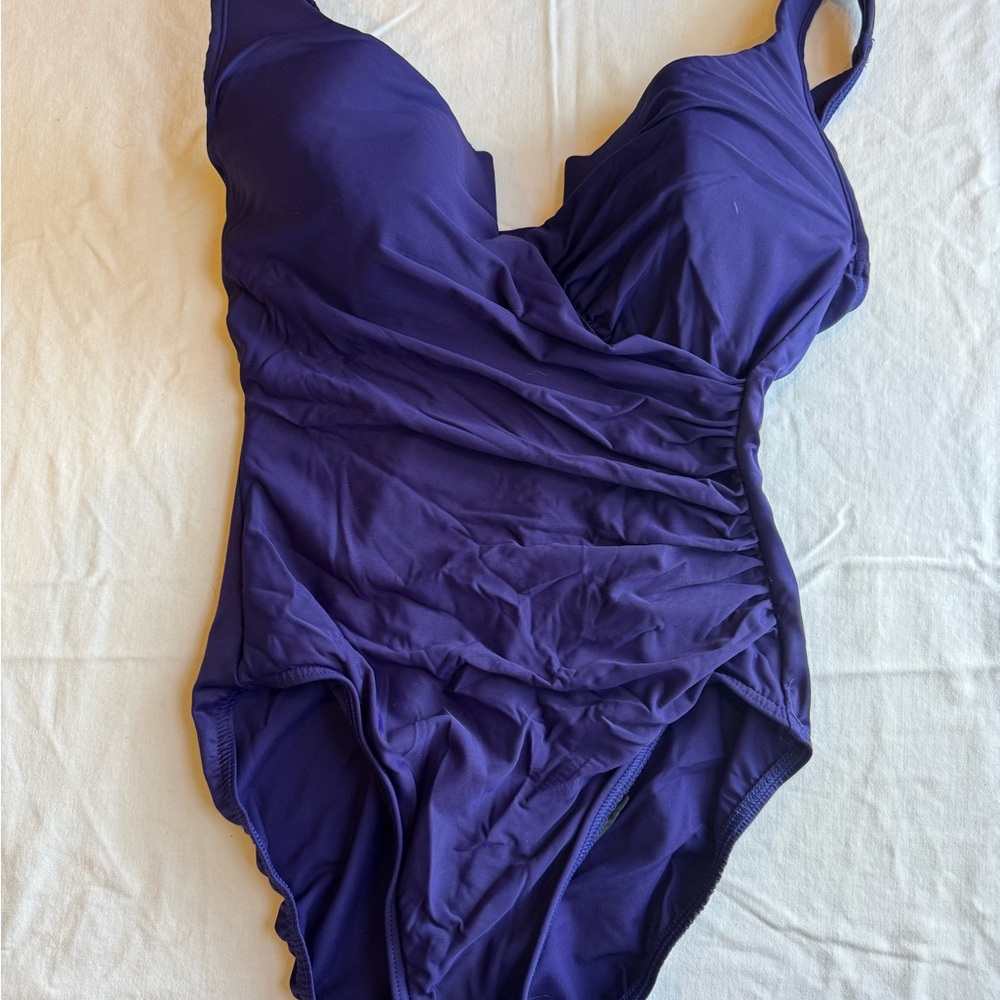 Miraclesuit Purple Swimsuit - size 10